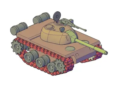 TANK MINIATURE 3D print model get