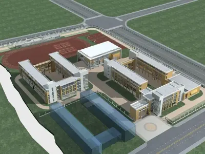 School Building 3D model 21