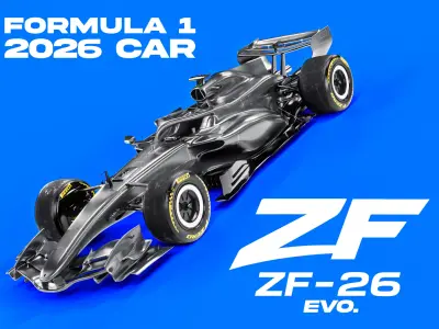 F1 2026 Car High End Mid High Poly Formula 1 3D Model 3D model