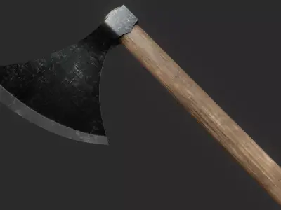 Viking Dane Axe Low-poly 3D model