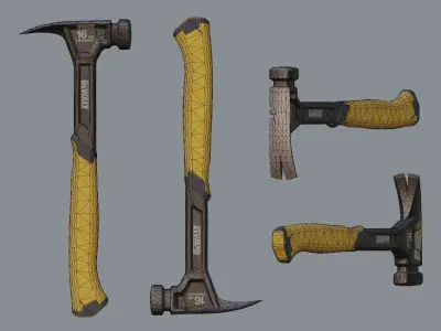 Hammer DeWALT Low-poly 3D model