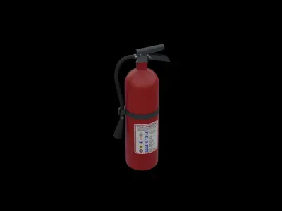 Fire Extinguisher Low-poly 3D model 8