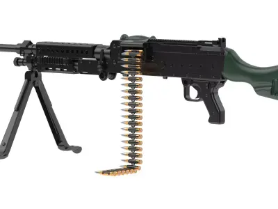 M240 Machine Gun 3D model get