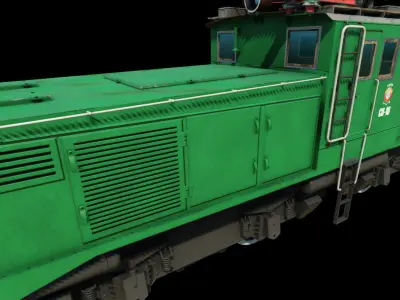 Industrial Locomotive SO Low-poly 3D model