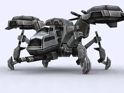 3DRT - Sci-Fi Forces - Gunship 2  Low-poly 3D model