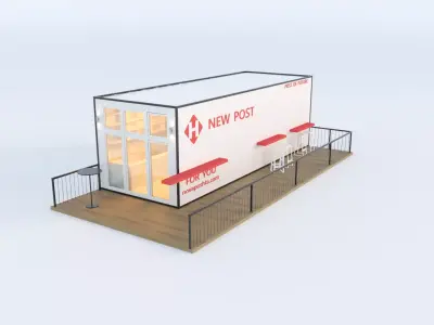 Module house post office 3D model
