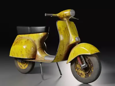 Abandoned Scooter 3d Model by Nikdox 3D model