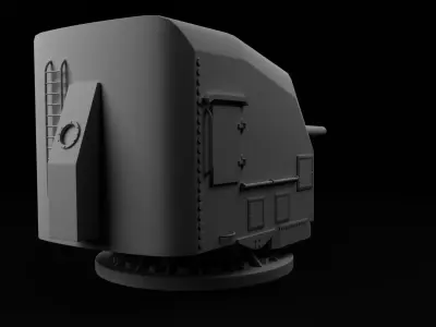Destroyer Maingun Free 3D model
