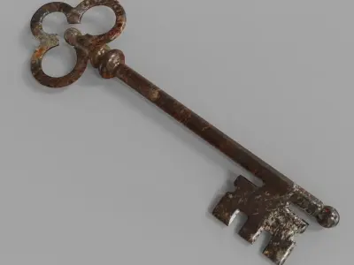 The Key old rusty 3D model purchase