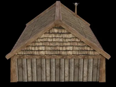 Medieval Viking House- Game Ready Low-poly 3D model