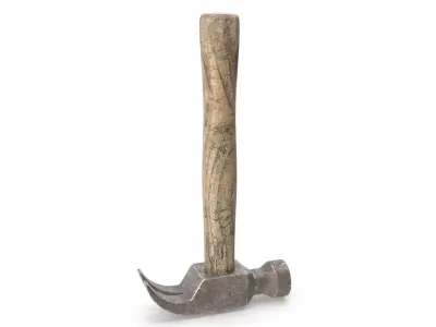 Old Hammer Low-poly 3D model 2
