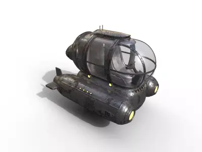 Old Tourist Submersible Terror Low-poly 3D model