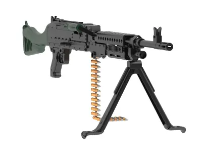 M240 Machine Gun 3D model get