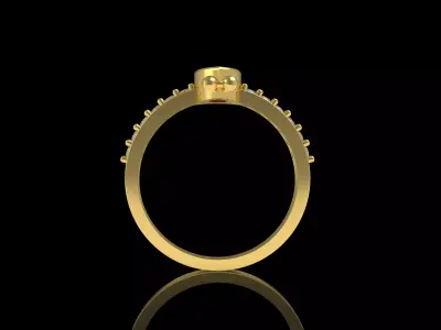 Ruby Marquee Ring 3D print model