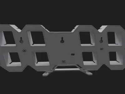 Digital clock Low-poly 3D model