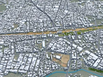 Tiruppur Tamil Nadu India 30km AI Low-poly 3D model