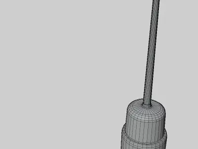 Awl low poly wooden knife Free low-poly 3D model