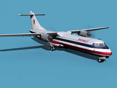 ATR  ATR-72-600 American Eagle 3D model