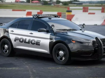 American Sedan Police Car 2 3D model