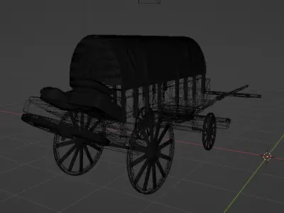 French Napoleonic Supply Train 3D model