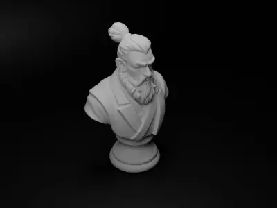 Martial Arts Master Bust Chess 3D print model purchase