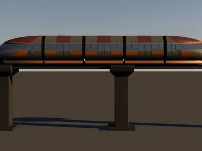 Monorail train  3D model