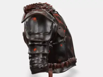 Worn Leather Chestplate Armor Low-poly 3D model