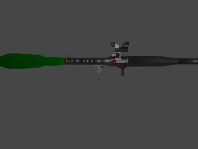 low poly RPG grenade launcher Free 3D model