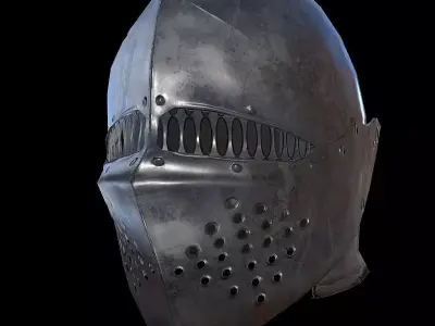 Knight helmet Low-poly 3D model purchase