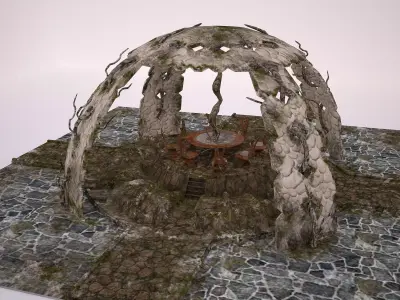 yuvarlak masa round table 3D model