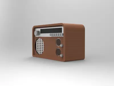 Vintage Radio Free 3D model purchase