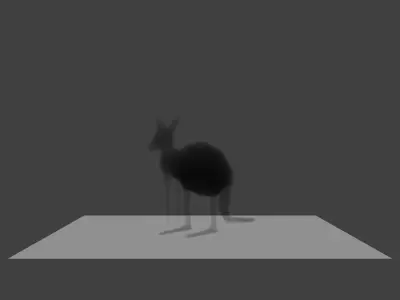 kangaroo made in blender Low-poly 3D model
