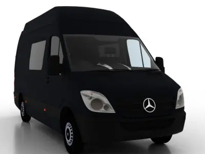 Mercedes Benz Sprinter L2H3 2009 Collection UK 3D Model Pack