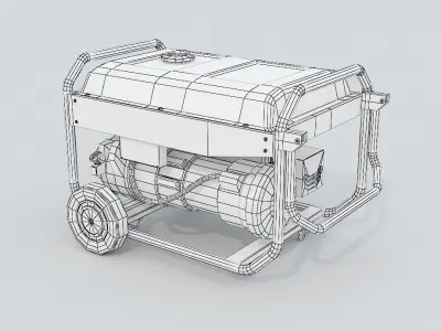 Portable Generator Low-poly 3D model