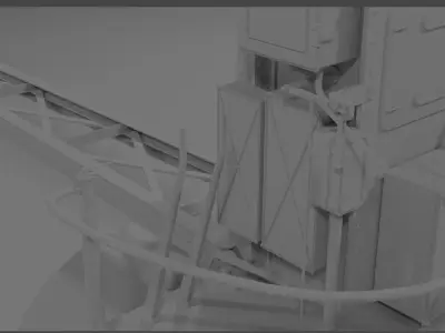 RMS Titanic  Well Deck Cargo Crane free blend download Free 3D model
