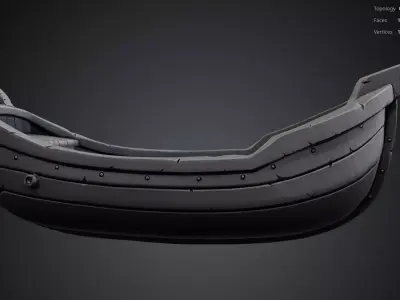 Silver Boat 3D model