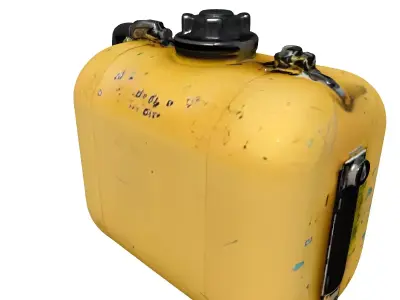 Worn Industrial Fuel Tank Asset Low-poly 3D model