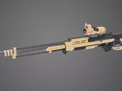 Sniper Rifle 3D model shop