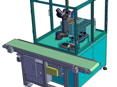 Automatic assembly loading and unloading machine 3D model
