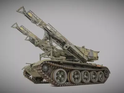 Self-propelled rocket launcher S-125 Newa 3D model