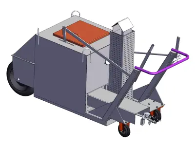 Asphalt Pavement Groove Sealing Machine  3D model