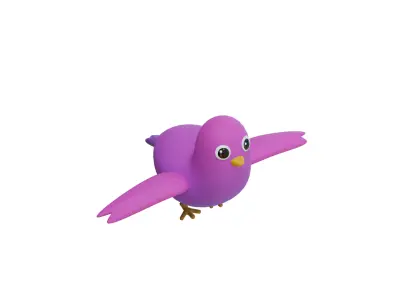 Stylized Bird 3D Model Low-poly 3D model