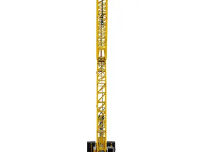 Hydraulic Crane Construction Vehicle Low-poly 3D model