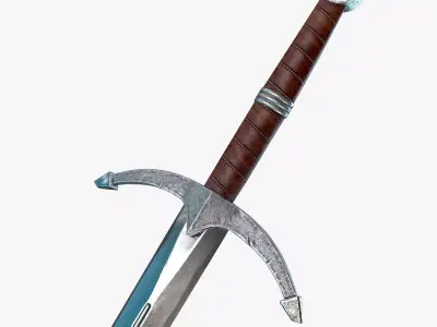 Knight Sword 1 Low-poly 3D model