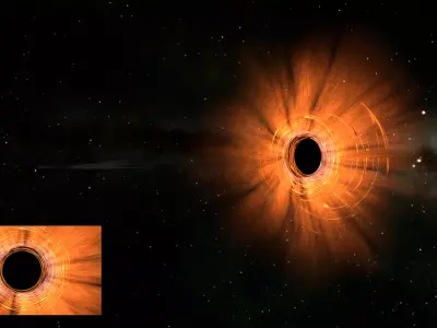 M87 Black Hole - Animated full scene 3D model