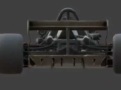 Post-Apocalyptic Sheriff Formula Racer model Low-poly 3D model