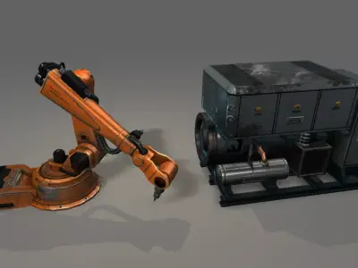 Industrial machines Low-poly 3D model purchase