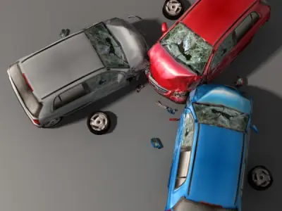 Scrap Car 01 Low-poly 3D model