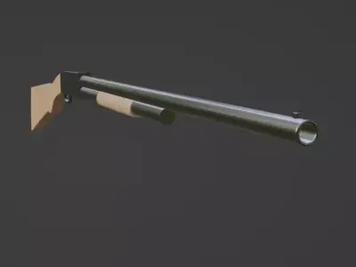 3D SHOTGUN MODEL Low-poly 3D model purchase