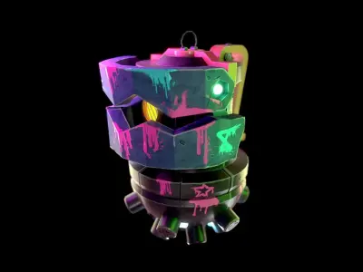 Jinx grenade from arcane Low-poly 3D model